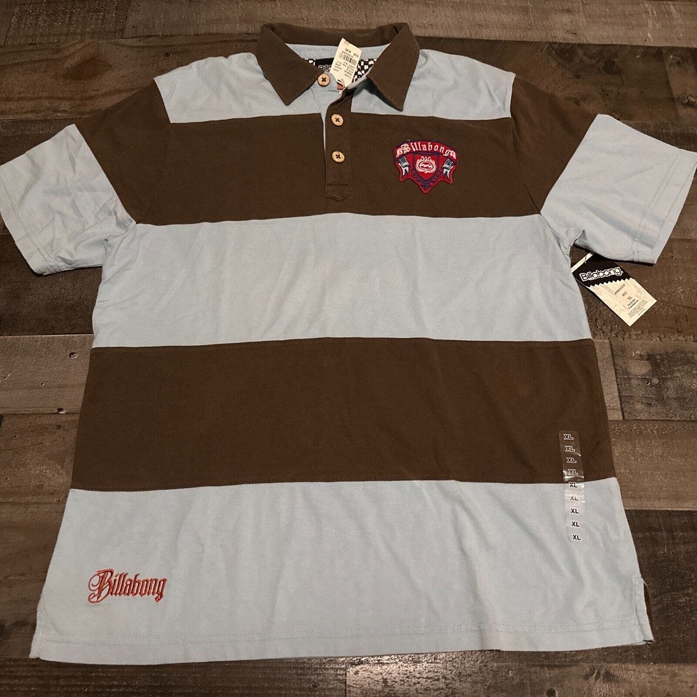 Men’s Billabong Polo Rugby Style Shirt Size XL - NWT - Crest #43